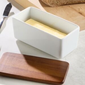 The Cellar James Lidded Butter Dish - White